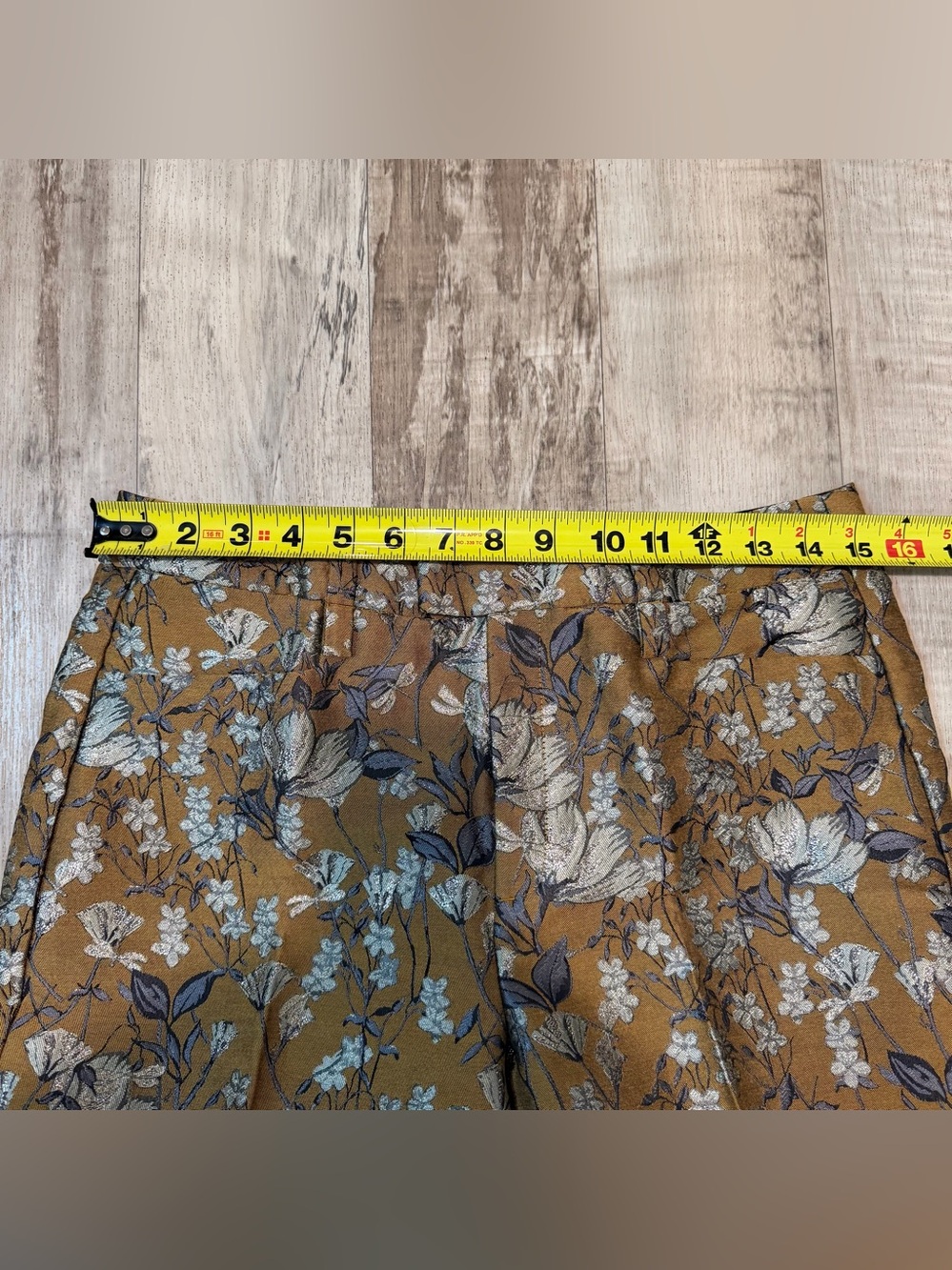 Banana Republic's Eclat Wide-Leg Brocade Pant Golds Size 4 NWT Brand New - Picture 12 of 16
